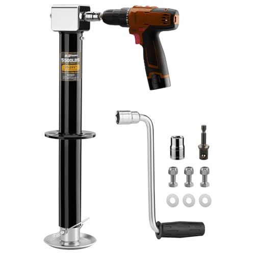 RVSHARK 5500 lbs A-Frame Trailer Jack, Heavy Duty Trailer Tongue Jack for RV and Utility Trailer,...