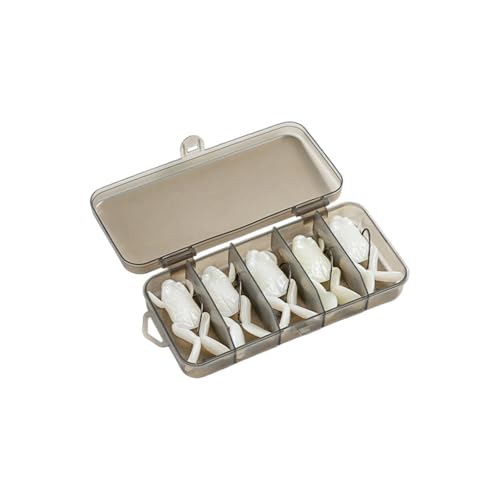 Juego de 5 cebos suaves de ranas para pesca en agua salada, señuelos de agua de superficie de 3,7 cm/4,7 cm con gancho, mejora la tasa de señuelos de pesca