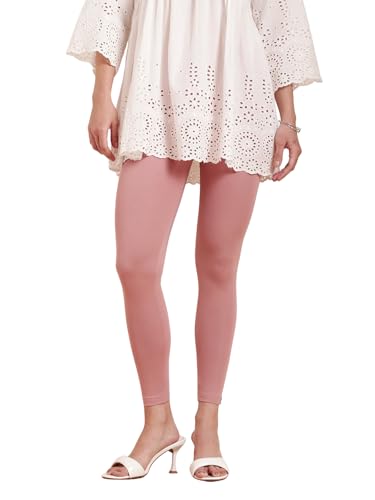Image of TWIN BIRDS Super Stretchable Cotton Elasthane Fabric Ankle Length Leggings for Women