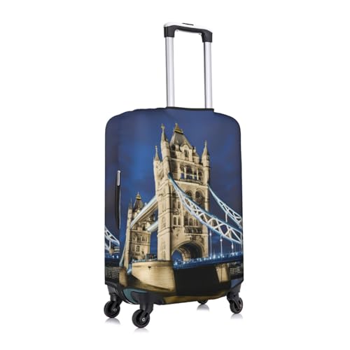 Tower Bridge In London Tsa Approved Luggage Cover For 18-32 Inch Suitcases Scratch-Resistant Stretch Luggage Cover3