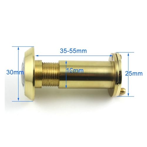 Visor de puerta angular de 200 grados en latón FENG GUO con cubierta 35-55mm miniatura 4