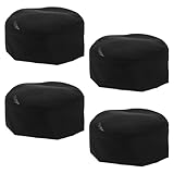 Mipcase 4 Piezas Gorros Cocina Chef con Malla Transpirable y Banda Elástica Ajustable Gorro Trabajo Antihigiénico Unisex para Cocina y Servicio Alimentos