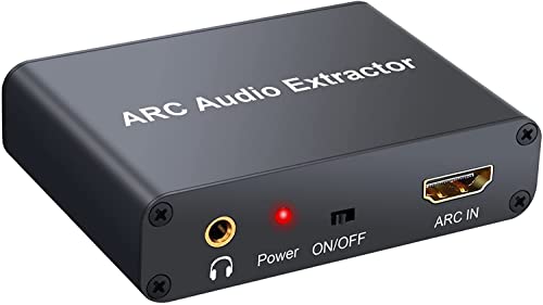 Image of Tobo HDMI ARC Audio Extractor HDMI ARC TV Audio Splitter to Toslink Coaxial 3.5 mm RCA 5.1CH Digital 2.0CH Analogue 192kHz for TV to Speaker Amplifier Headphones - TD-448H