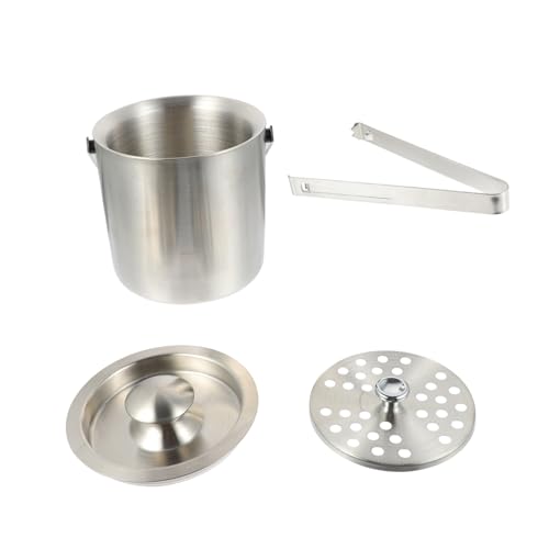 CIYODO Stainless Steel Ice Bucket Large Cooler 1.3l Portable Bar Accessory Random Style