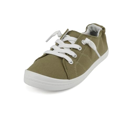 Image of Soda Flat Women Shoes Linen Canvas Slip On Sneakers Lace Up Style Loafers Zig-S