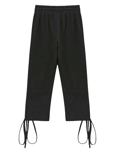 Boys Ankle Banded Pirate Pants Kids Medieval Renaissance Viking Drawstring Lace-Up Trousers4