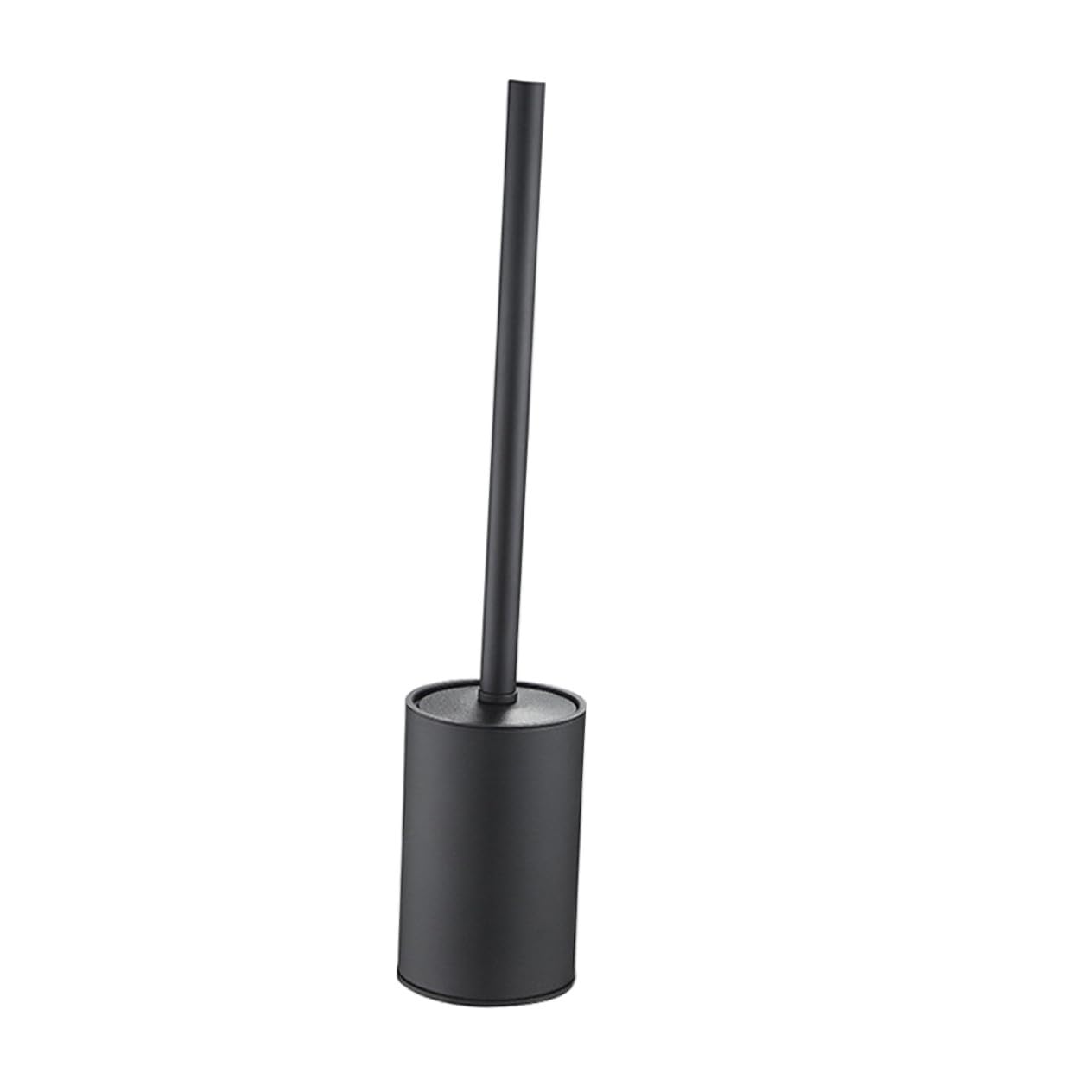 Brosse WC noire poils puissants et manche en acier inoxydable pour un brossage efficace