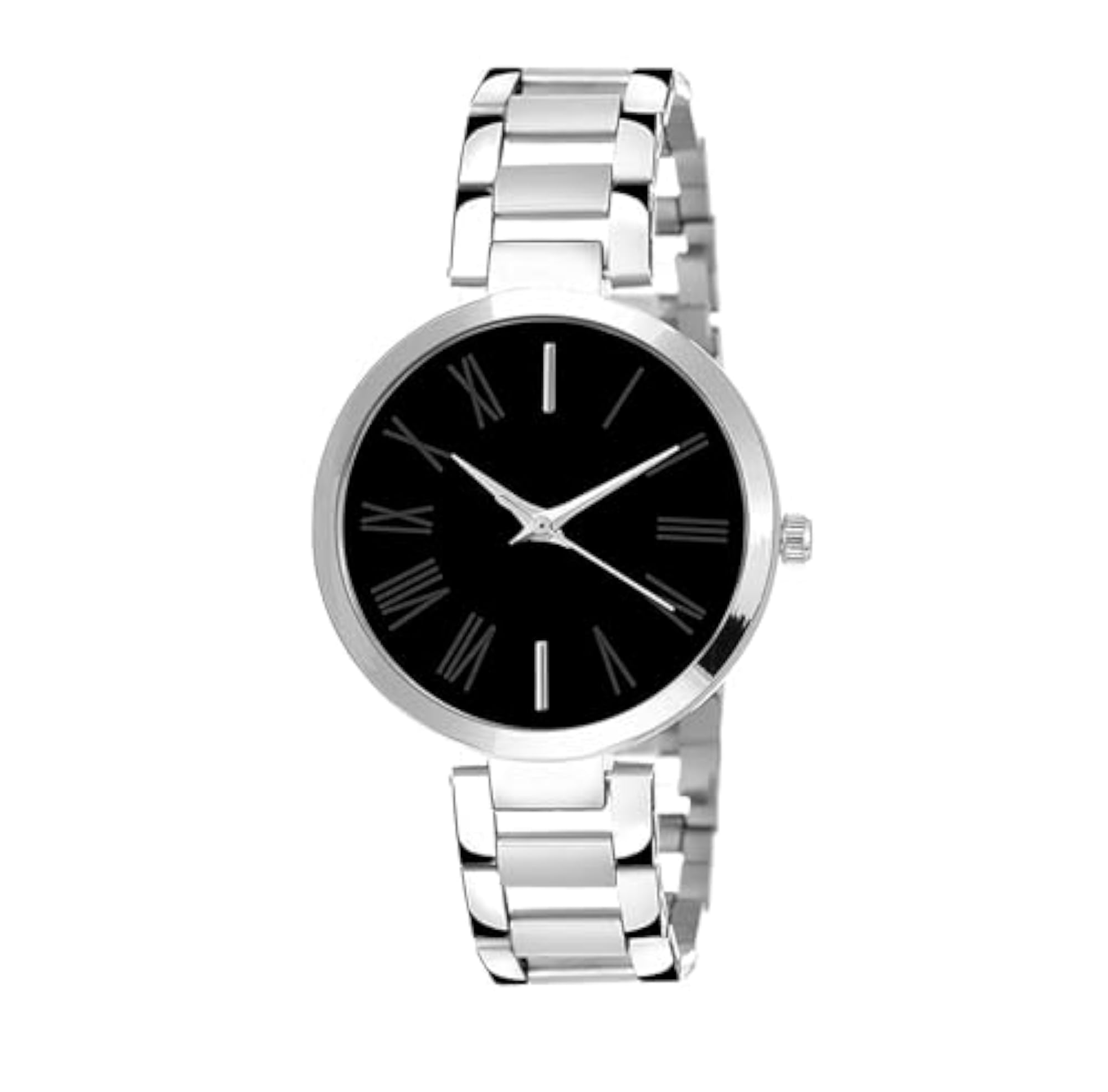 Women's Stylish Analog Watch with Silver Bracelet & Quartz Dial