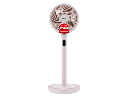 Acerpure Cozy F2 2-in-1 intelligent Pedestal and table Fan with Air Circulator|3years warranty|Energy efficient BLDC motor| 3D airflow technology|16 speed control and LED display|Whisper-quiet (Pink)