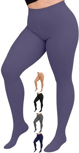 Plus Size Womens Compression Pantyhose 20-30mmHg for Circulation - Opaque