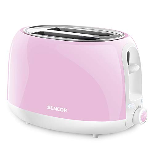 Sencor 2-slot High Lift Toaster with Safe Cool Touch Technology, Medium, Cherry Blossom Pink