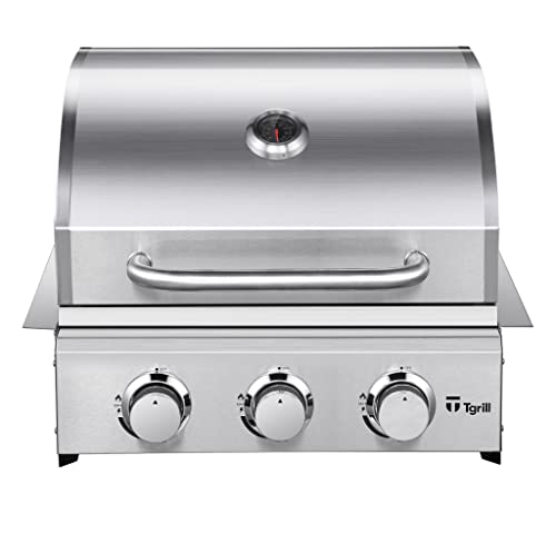 Churrasqueira a gas de embutir em Inox 3 queimadores