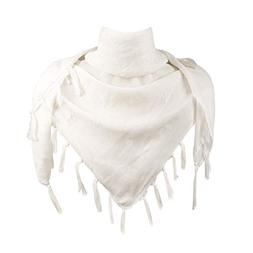 Image of Explore Land Cotton Shemagh Keffiyeh Tactical Desert Scarf Neck Head Wrap with Tassel for Men Women