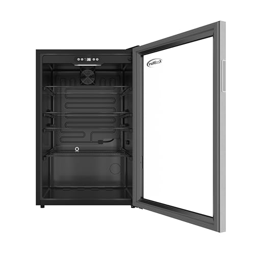 Image of KoolMore 20 Inch Beverage Refrigerator, 4.5 Cu. Ft. Fridge Cooler, 120 Can Glass Door Drink Fridge for Dorm, Bedroom, Office, Bar, Retail Display, ETL Listed