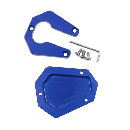 tänder-Verbreiterung Motorrad-Seitenständer-Pad Für Benelli TRK502X 752S BN600 BJ600 502C CNC-Aluminium-Ständerfuß-Seitenständer-Vergrößerungs-Verlängerungspad(BLAU)