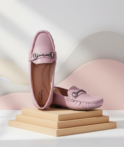 Image of CatBird Women's Metal Detail Slip-On Loafers | Cushioned Comfort Flats | Lightweight Office & Casual Shoes | Anti-Slip Sole Footwear