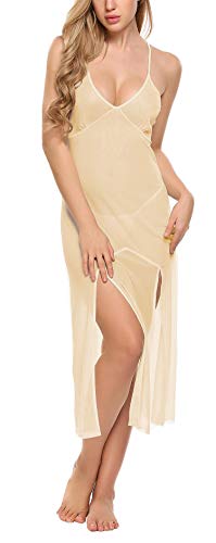 Image of Xs and Os Women's Polyester & Spandex Plain Maxi Nightgown