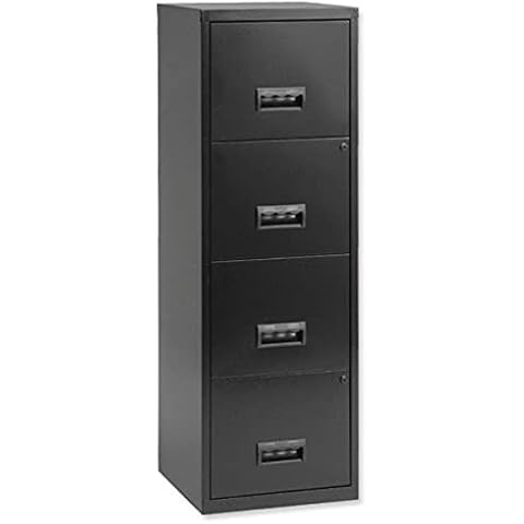 Pierre Henry 4 Drawers Maxi Filing Cabinet - Black Cover