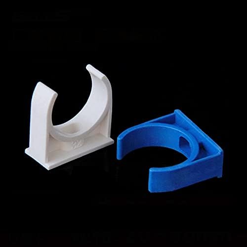 PVC U-Type Pipe Clamp Fitting Plastic Clip 20mm 25mm 32mm 40mm 50mm Tube Holder Plumbing Accessorie Fixed With Screws 5/10/20Pcs - (Color: White, Size: 32mm, Thread Specification: 20 Pcs)