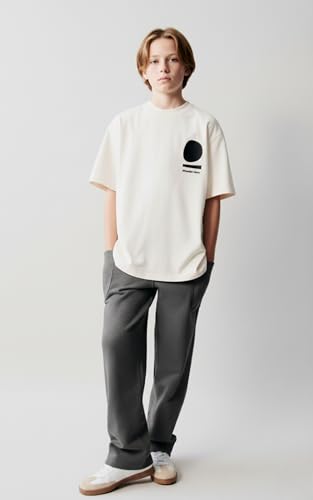 Image of Alan Jones Clothing Boys Regular Mid Rise Solid Plush Pants with Pockets