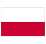 Fabricación francesa Supstick - Adhesivo decorativo para pared, diseño de bandera de Polonia (15 x 10 cm)