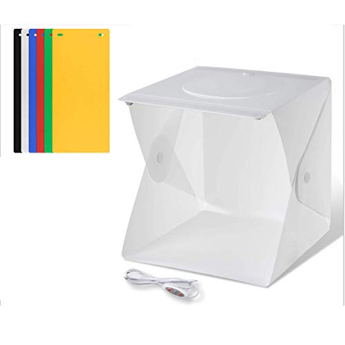 📸 【Sfondo a 6 colori】 Lo studio pieghevole contiene sei diversi colori di sfondo nero, bianco, rosso, verde, giallo e blu, consentendo di scattare foto di alta qualità dello studio perfetto.
