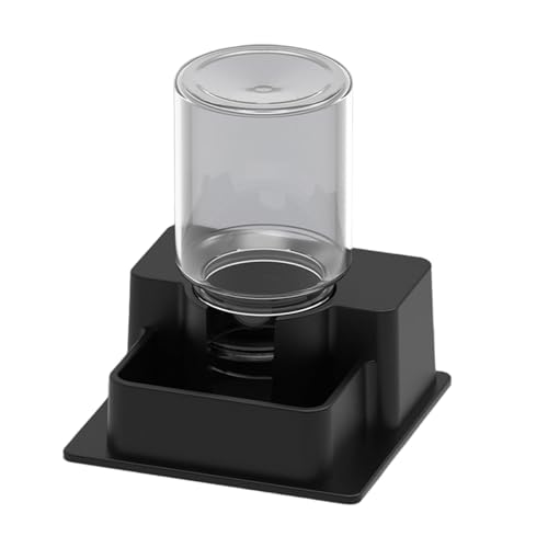 Baoblaze Automatic Reptile Water Dish with Bottle, Creative Pet Supplies, Accessories Container Water Dispenser, Drinking Tool, Black