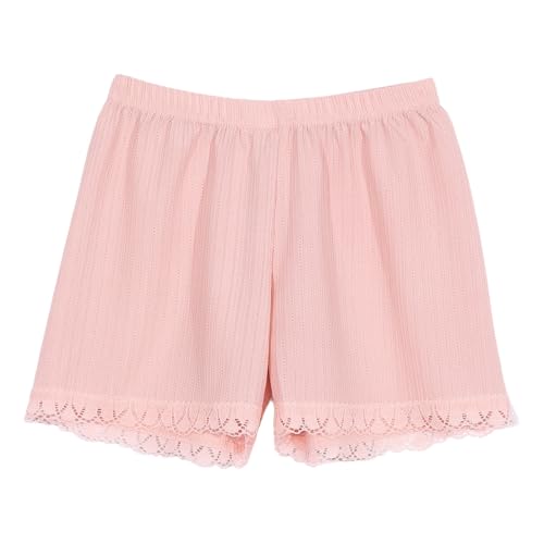 JEYPINMI Little Girls Solid Color Active Briefs Panties Stretchy Safety Shorts Lace Trim Underwear4