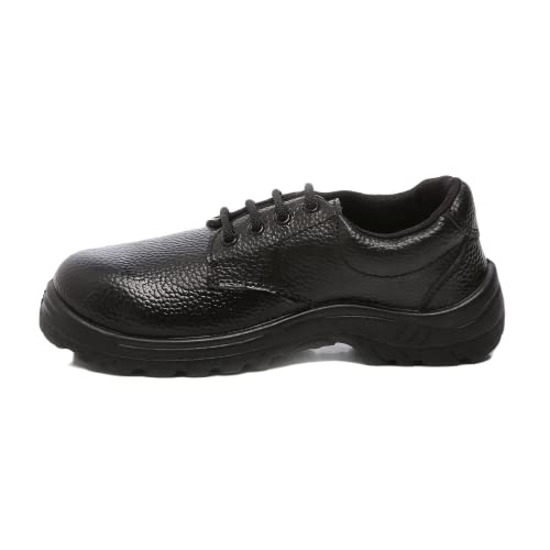 Image of AGARSON Men's Steel Toe PVC Moulded Engineers /Labours Safety Shoes Color Black; Power, Size 5