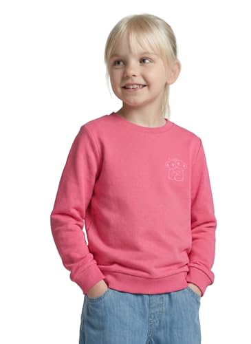 Sweatshirt fille Tom Tailor rose flashy avec finitions soignées