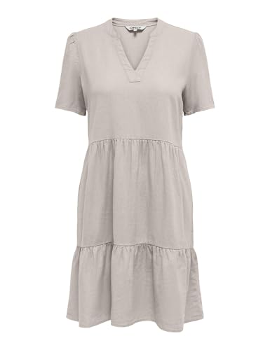 ONLY ONLTIRI-Caro S/S V-Neck LIN Dress CC PNT