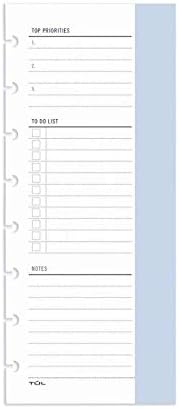 TUL Custom Note-Taking System Discbound Undated Weekly Schedule Pad, 8.5" x 3.5"