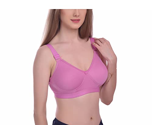 Image of Viral Girl Women's Wire-Free Cotton Hosiery Bra | Non-Padded, Full Coverage, Adjustable Straps | Soft Comfortable Innerwear with Hook & Eye Closure for Everyday Use