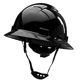Hard Hat Construction OSHA Approved Vented Full Brim Safety Helmet Black Design Hard Hats, Cascos De Construccion Work Hardhat, 6 Point Ratcheting System | Meets ANSI Z89.1