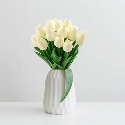 20pcs Real Touch Tulip Flowers Bouquet Cover