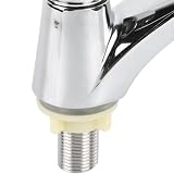 Rubinetto per lavabo in acciaio inossidabile, miscelatore per acqua calda e fredda con resistenza alla ruggine per piano di lavoro del lavandino del bagno