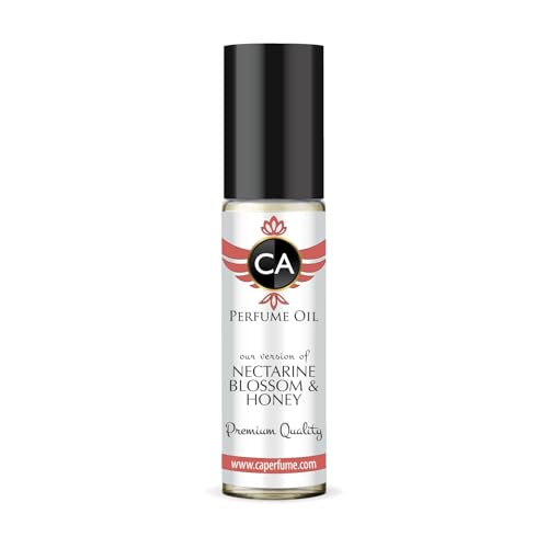 CA Perfume Impression of Nectarine Blossom &amp; Honey Unisex Fragrance Oil Floral Fruity Gourmand Long Lasting Perfumes Travel Size TSA Ready Mini Parfum Body Oil Roll-on 0.33 Fl Oz 10ml