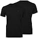 Produktbild JOOP! Herren 2er-Pack Fine Cotton Stretch Rundhals T-Shirt, Unterhemd, Einfarbig: Farbe: Schwarz | Größe: 6 (Large)