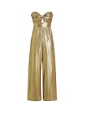 CIDER Metallic Twist Cut Out Jumpsuit