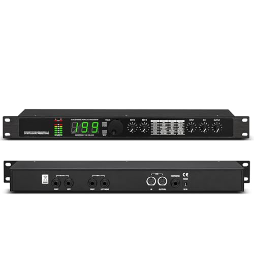 Égaliseur de processeur audio DSP avec réverbération numérique 24 bits et 99 programmes