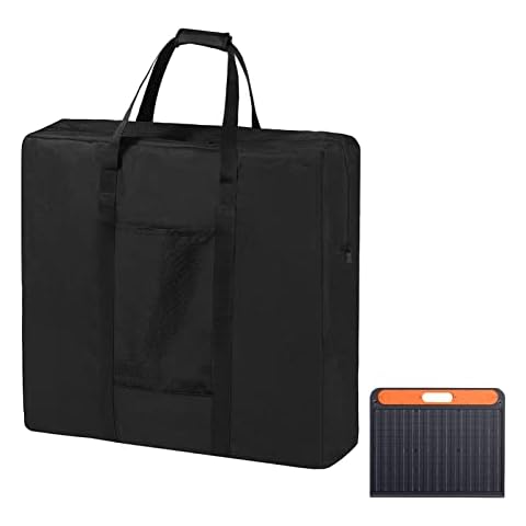 Rilime Solar Panel Storage Bag Compatible with Jackery Solar Panel 100 Watt,Solar Panel Bag Solar Panel Carrying Case with Pocket,21.7''L x3.9''W x 25.6''H(Bag Only) Cover