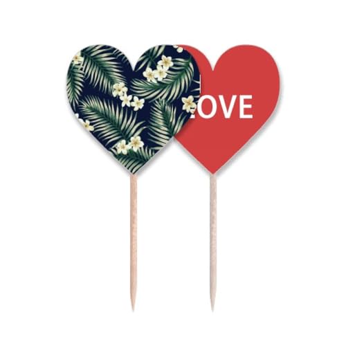 Étiquette cupcake drapeau cœur pour décoration de buffet - 2