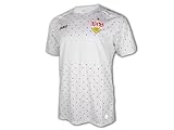 JAKO VfB Stuttgart Warm Up Shirt 23 24 VfB 1893 Training Jersey weiß Trikot, Größe:L