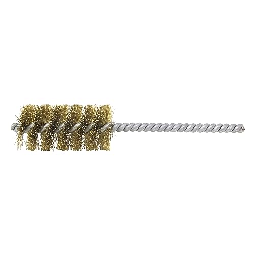Image of Brush Research 83 Series Tube Brush-Cut For Power, 1.250 inch Brush Diameter, Brass .010 inch Wire Fill, 2.5 inch Brush Length, 6 inch Overall Length, Made in USA (Pack of 6)