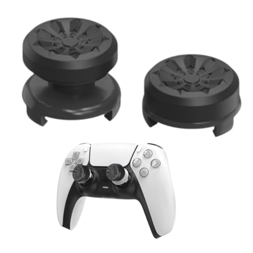 2 mandos elevados – 7 mm y 11 mm Tapas de precisión para un Mejor Agarre – Accesorios de Juego para mandos de Juego Modernos – Stick Protection & Aim Assist (Negro)