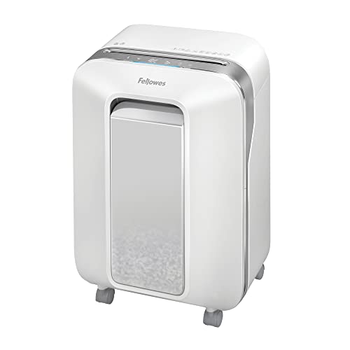 Image of Fellowes LX20M 12 Sheet P-4 Micro-Cut, Heavy Duty Paper Shredder for Office, 100% Jam Proof (White)