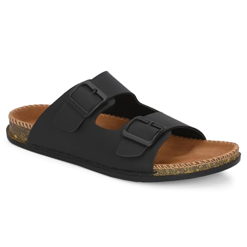 ROWLANS Men’s Ethnic Slippers - Elegant, Traditional & Comfortable Footwear_854_9_black
