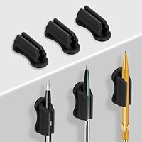 KFSENSOR Stifthalter Selbstklebend, 6 Stück Klebender Stifthalter für die Wand, Silikon Pen Holder Clip, Selbstklebender Kugelschreiber Marker Halter für Schreibtisch Kühlschrank Whiteboard Board