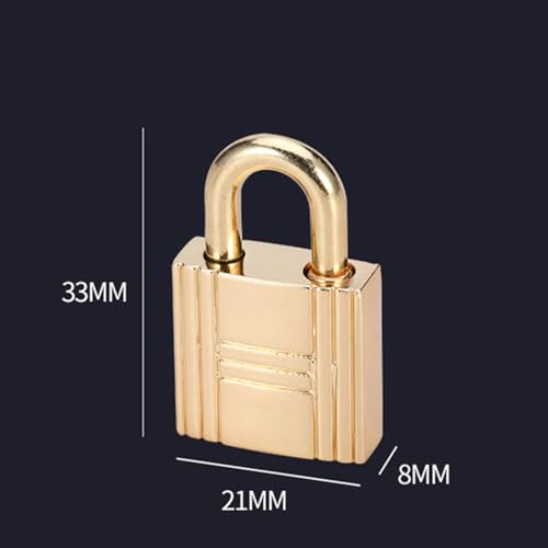 Image of heyous 8PCS 30x21x8mm Yellow Mini Key Stripe Metal Zipper Bag Case Hardware Decorative Padlocks Keychain Accessories for Travel Lock Jewellery Box Lock Briefcase Lock Cupboard Lock