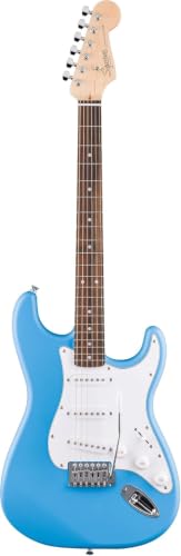 Image of Fender Squier Stratocaster Electric Guitar, Beginner Guitar, with 2-Year Warranty, Includes Free Lessons, California Blue with Matte Finish